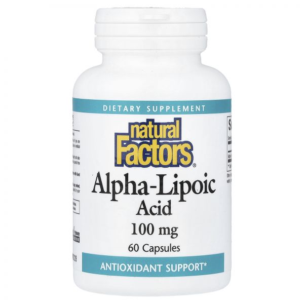 Natural Factors 내추럴팩터스 알파리포산 100mg 60 캡슐 영양제 건강보조식품