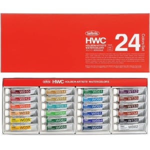 홀베인 HWC 수채화물감 24색 세트 (5ml) - 소형사이즈 W405
