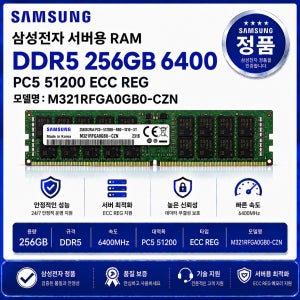 삼성 DDR5 서버용 ECC REG 256GB 6400 PC5 51200