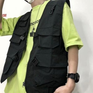 포켓조끼 남성 모던 카고조끼 단체 등산 낚시 베스트 남자조끼 지퍼조끼