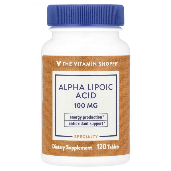 The Vitamin Shoppe 더 비타민 샵 알파리포산 120 태블릿 영양제 건강보조식품