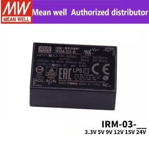 MEAN WELL IRM-03-5S 5V 600mA IRM-03 시리즈 DC 3W 단일 출력 캡슐형 SMD 스타일 기계공장 장비용