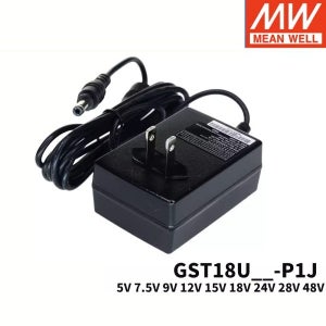 MEAN WELL GST18U GST18U05-P1J GST18U12-P1J GST18U15-P1J GST18U24-P1J 18WAC-DC 신뢰할 수 있는 녹색 산업용 어댑터 시리