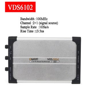 OWON VDS6102 2+1채널 100Mhz 1GSas 휴대용 가볍고 얇은 USB 오실로스코프 실시간 샘플링