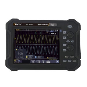OWON TAO3072 2채널 8인치 휴대용 태블릿 디지털 오실로스코프 814비트 70MHz 대역폭 1GSS