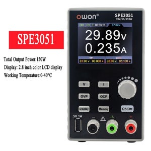 OWON SPE3051 프로그래머블 DC 전원 공급기 디지털 전압 조절기 전자 제품용 빠른 배송
