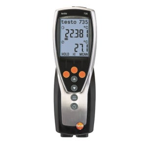 테스토 735-2 다채널 온도 0563 7352 PC 소프트웨어 USB 데이터 케이블 포함 온도 측정