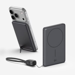 Qi2 15W 맥세이프 초슬림 고속 보조배터리 5000mAh QB510 그레이