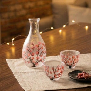 잔집사 벚꽃잔 사케잔감성 술잔 홈술 벚꽃술잔2+술병1