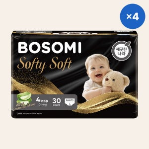 보솜이 소프티소프트 부드러운 프리미엄 팬티형 기저귀 대형 4단계 30개입 4팩