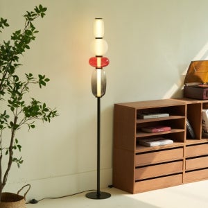 스피아노 헤스티아 LED 유리 원형 플로어 장스탠드 인테리어 조명 무드등 G300