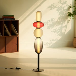 스피아노 헤스티아 LED 유리 원형 플로어 장스탠드 인테리어 조명 무드등 G180