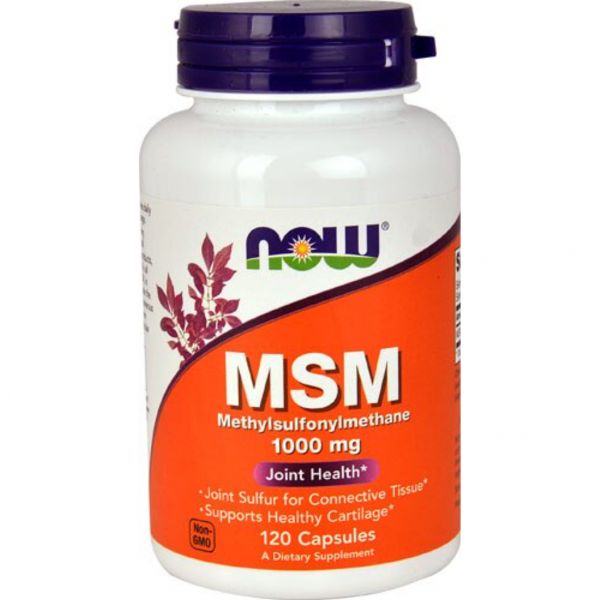 NOW 나우푸드 MSM 메틸설포닐메탄 1000mg 120 캡슐 글루코사민 영양제