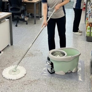 클린스핀맙 회전물걸레청소기 페달 스텐 탈수통 물걸레 바닥청소 밀대걸레 핸드 회전청소기밀대