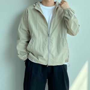 남자바람막이 남자봄아우터 투웨이 스트링 오버핏 데일리