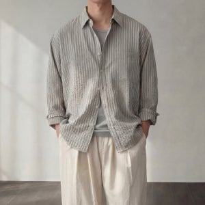 남자시어서커셔츠 남자사트라이프셔츠 남자여름남방