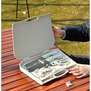 캠핑 조리도구 세트 폴딩 케이스 주방칼 가위 집게 도마 야외 요리 풀세트