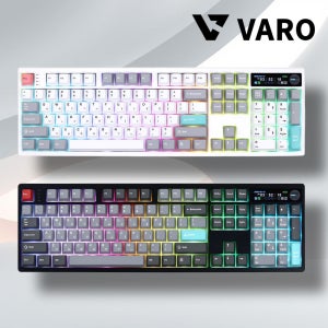 VARO V104K KNOB LCD 풀배열 유무선 게이밍 기계식 키보드 저소음민트축