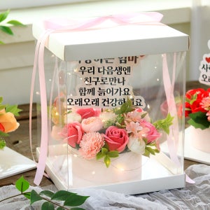 어버이날 돈케이크 반전 반짝반짝 토퍼 용돈박스 돈뽑는 환갑 선물 부모님 용돈이벤트 핑크