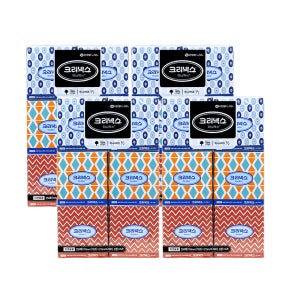 크리넥스 미니맥시 미용티슈 250매 6각x4개 공간절약 티슈 슬림형