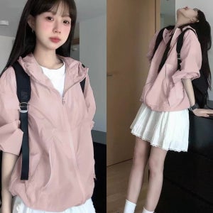 바스락 아노락 집업 점퍼 윈드러너 데일리 후드 바람막이