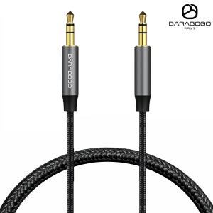 바라보고 3.5mm AUX 차량용 스테레오 오디오 케이블 A11 그레이, 1m