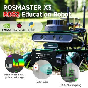 ROSMASTER X3 ROS2 로봇 알루미늄 합금 프레임 Jetson NANO Orin NX SUPER Raspberry Pi5 용 자동 조종 장치 Lidar 매핑