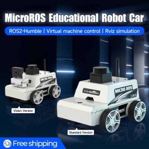 ROS2 로봇 자동차 키트 가상 머신 제어 프로그래밍 가능한 장난감 금속 모터 2MP 카메라 ROS2-Humble Python3 채택