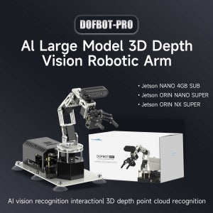 야붐 DOFBOT PRO 6DOF 로봇 팔 ROS 파이썬 프로그래밍 학습 키트 AI 대형 모델 3D 딥 포인트 클라우드 인식 그립핑