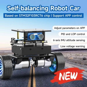 Yahboom STM32 셀프 밸런스 로봇 자동차 채택 STM32F103RCT6 칩 6 축 자세 센서 포함 교육용 스마트 장난감 지지대 4kg 하중