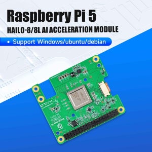 라즈베리 파이 5 AI 키트 Hailo-8 및 Hailo-8L 가속기 모듈 PCIe to M2 보드 포함 Hail-8L 주식 13 탑 26 탑