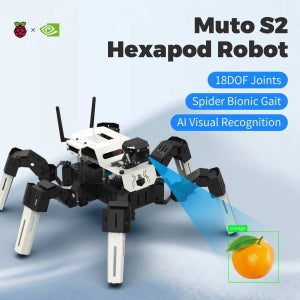 금속 서보가 장착된 Raspberry Pi 5 및 Jetson NANO용 Yahboom Hexapod 로봇 키트 스파이더 생체 공학 장난감 AI 시각 인식