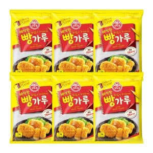 오뚜기 바삭한 빵가루 1kg, 6개
