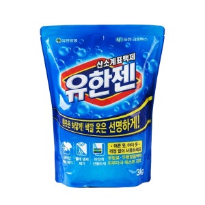 유한젠 산소계표백제 분말형 리필 3kg, 1개