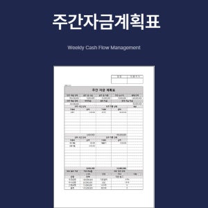 주간자금계획표