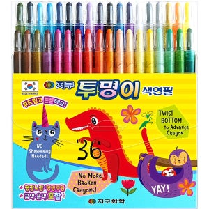 15000 지구화학 투명이 색연필 36색 세트
