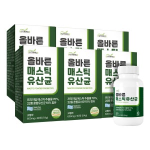 뉴트리너스 매스틱 유산균 그리스산 매스틱검 비타민 90정, 6개