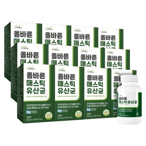 뉴트리너스 매스틱 유산균 그리스산 매스틱검 비타민 90정, 12개