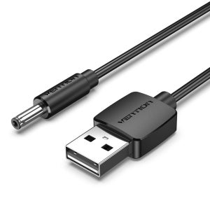 벤션 USB to DC 3.5mm 전원 케이블 5v 전원잭 블랙 1.5m CEXBG
