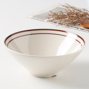 이스톤 멜라민 면기 라면 우동 국수 짜장면 짬뽕 비빔밥 그릇 21.2cm, 브라운우동