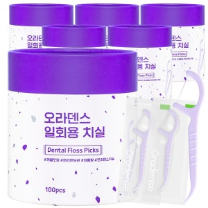 오라덴스 개별포장 일회용 치실 Y형, 100개입, 6개