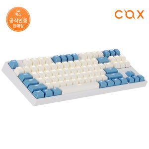 COX CK87 크림블루 게이트론 LED 게이밍 기계식키보드 크림블루 황축