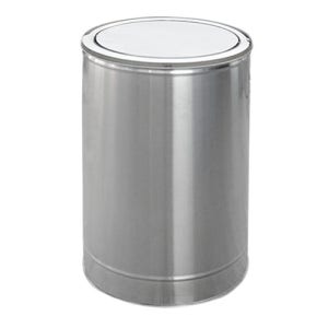 국산 뱅뱅이 스윙 업소용 스텐 대형 쓰레기통 110L, 스텐레스 H1-4