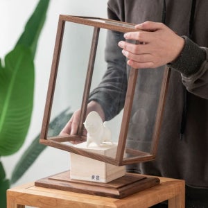 소형 원목장식장 수납 A. 호두나무 소형 단일 챔버 디스플레이 캐비닛 3.55.55.5cm