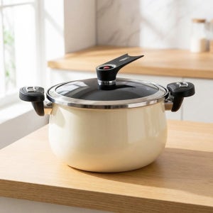 EzamCook 세라믹코팅 인덕션 가스겸용 저압 진공냄비 5L/진공가마솥 인덕션냄비