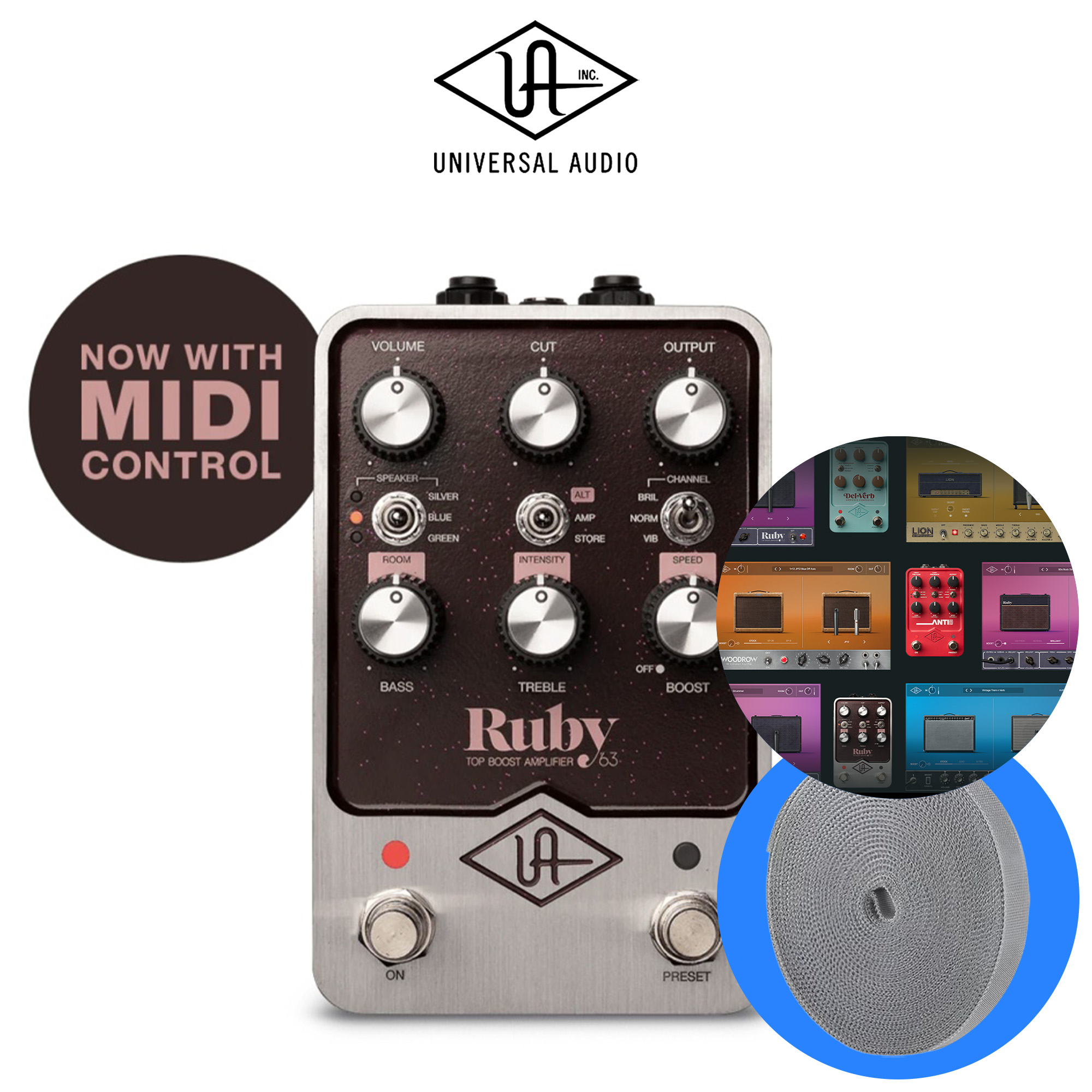 Universal Audio UAFX Ruby 63 루비 부스트 앰프 기타 이펙터 페달 UA