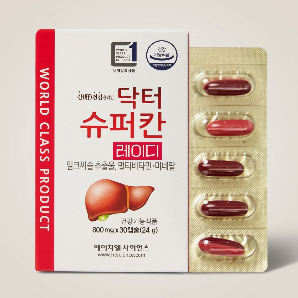 <b>에이치엘사이언스</b> 간건강 닥터슈퍼칸 레이디 800mg 30정 1개