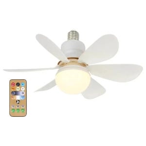 조광용 리모컨이 포함된 거실 천장 E27 30W 85 LED 선풍기 조명 가정용 서재