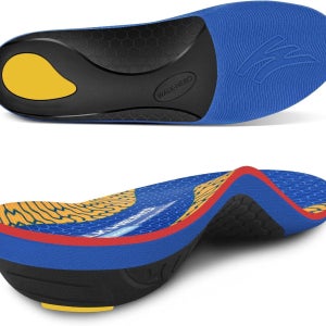 워크히어로 아치 지지대 깔창 - 족저 삽입물 기립성 발 피로 및 압박 남성 6.5 | 여성 8.5 Mens 6 - 6.5 | Womens 8 Dark Blue Yellow