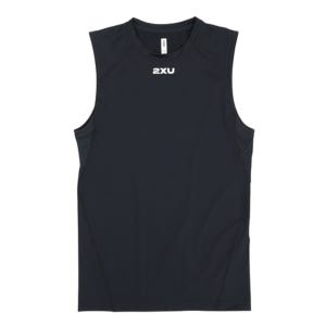 2XU 컴프레션 탑 러닝 민소매 티 남성 블랙 MA6400A-BLK/SIL